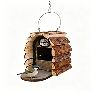 Nichoir à oiseaux suspendu en bois naturel rustique <span class=keywords><strong>de</strong></span> qualité supérieure, résistant aux intempéries, pour la décoration <span class=keywords><strong>de</strong></span> jardin, <span class=keywords><strong>de</strong></span> cour et <span class=keywords><strong>de</strong></span> terrasse. - Product Image 4
