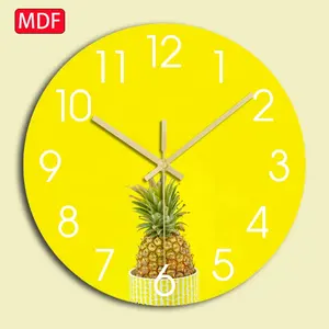 12 بوصة الجملة الرجعية نمط الزخرفية ساعة حائط مخصص جولة MDF ساعة حائط s