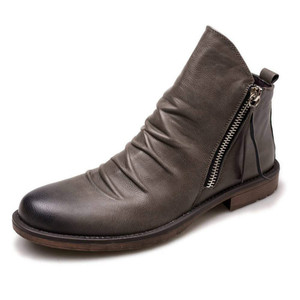Bottes Chelsea pour hommes les plus vendues, bottes courtes tendance pour hommes, fermeture éclair sur les deux côtés, bottes pratiques pour hommes, chaussures de marche - Product Image 3