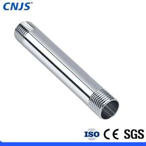 Raccords de tuyauterie en acier inoxydable filetés mâles <span class=keywords><strong>CNJS</strong></span> 1/2'' NPT x 1/2'' NPT, longueur 8'', raccord de tuyauterie moulé avec traitement de surface lisse - Product Image 1