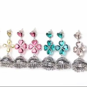 Pendientes de gota de ópalo de latón Rosa Joyería de compromiso de fiesta de boda de moda para mujer - Product Image 1