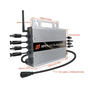 WiFi 순수 사인파 인버터 1400/1500W 127/230V 4 MPPT 그리드 타이 인버터 태양 에너지 시스템 온 그리드 마이크로 인버터