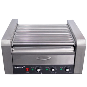 <span class=keywords><strong>Grille</strong></span> à saucisses en acier inoxydable de qualité commerciale, machine à griller les hot-dogs avec double contrôle de température indépendant - Product Image 6