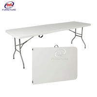 Location de Chaises et Tables Pliantes de Banquet, Table Extérieure Rectangulaire Moderne en Plastique 28*1.0 Mm. 4 pièces/carton ISO9001 11 kg 350 KG