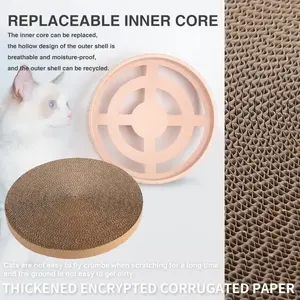 Fábrica Atacado Logotipo Personalizado Redondo Papelão Ondulado <span class=keywords><strong>Cat</strong></span> <span class=keywords><strong>Scratcher</strong></span> - Product Image 4