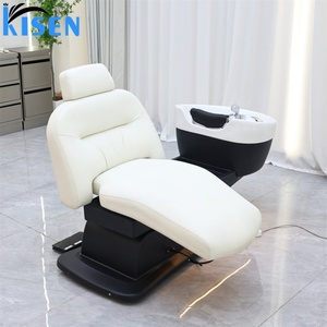 เก้าอี้นวดไฟฟ้าปรับระดับได้รุ่น KISEN พร้อมอ่างสระผมแบบนอนราบ หมุนได้ และยกขึ้นลงได้ - Product Image 3
