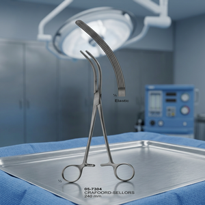 เครื่องมือผ่าตัดหูและหลอดเลือด Crafoord Sellors Auricle Clamp ขนาด 240 มม. ทำจากสแตนเลสสตีล  แบบใช้มือ  ระดับ Class II สำหรับการผ่าตัดหูและหลอดเลือด - Product Image 2