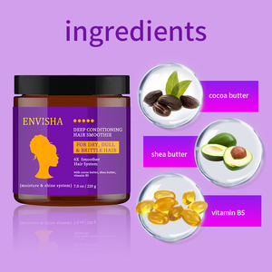 Crème de traitement hydratant Anti-casse au beurre de karité vitamine B5 pour <span class=keywords><strong>cheveux</strong></span> bouclés africains - Product Image 4