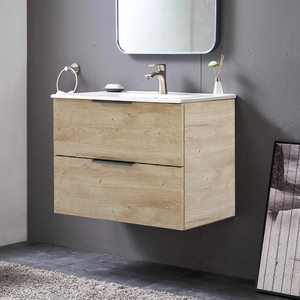 <strong>Rustic</strong> Sanitary Ware Playwood 510mm Wall Hung Bathroom Cabinet <strong>Vanity</strong> <strong>Unit</strong> with Sink for Hotel - Product Image 2