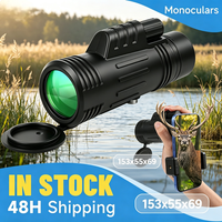 Monocular de Alta Calidad 8x42 con Clip para Teléfono y Trípode, Telescopio de Enfoque Manual para Observación de Aves y Caza