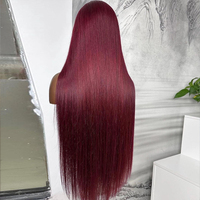 Perruque en cheveux humains brésiliens, densité 200%, vente en gros, perruques sans colle, dentelle frontale, lisses, dentelle frontale HD complète, cheveux humains