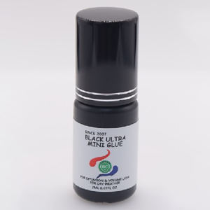 Pegamento Ultra Fuerte para Extensión de Pestañas OEM de 2ml, 5ml, 10ml, en Botella Negra con Tapa Metálica, Hecho en Corea - Product Image 1