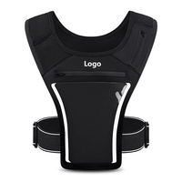 Sac à dos de sport tendance pour l'extérieur, sac de poitrine respirant en nylon pour le cyclisme, porte-téléphone, gilet de course pour marathon avec fenêtre tactile transparente