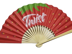 Promotional Fan Customized Paper Hand Fan <b>Bamboo</b> Rib 21cm Wood Folding Fan for Wedding and Party Use - Product Image 3