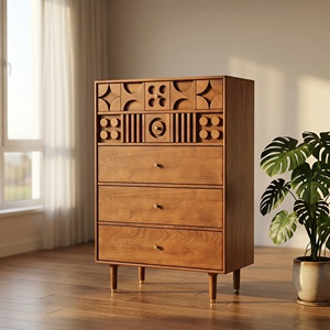 <span class=keywords><strong>Commode</strong></span> Moderne en Bois Massif pour Chambre à Coucher, 3 Tiroirs de Rangement, Armoire à Outils <span class=keywords><strong>Grande</strong></span> Capacité pour Vêtements, Poignées de Tiroir - Product Image 1