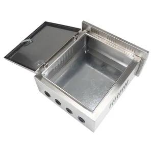 Caixa de distribuição elétrica eletrônica à prova d'água, caixa de alumínio personalizada de alta qualidade em aço inoxidável
