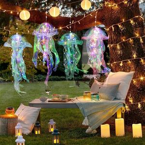 Lanterne de nuit à pousser créative à pois brillants pour chambre de fille, décorations suspendues, lanterne de méduse <span class=keywords><strong>lumineuse</strong></span> - Product Image 4