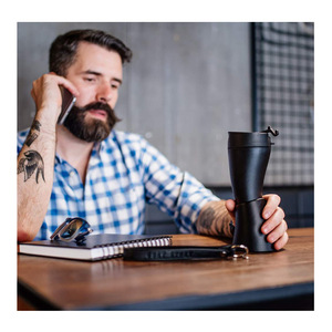 High Quality Stainless Steel Goat Horn <strong>Thermos</strong> Cup PU Leather Lid Cup Holder Outdoor Coffee Beer Metal Armoured Painted Animal - Product Image 1