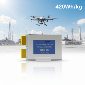 레이스파우 420Wh/kg 3-5C 120Ah 대용량 배터리 셀 공장 직판 R&D 솔리드 스테이트 셀 UAV 드론 장시간 지속력 강화 - Product Image 1