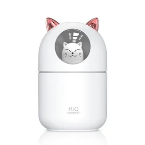 Lovely Pet Air Humidifier 250ml Ultrasonic Cool Mist Aroma Air Oil Difusor Color romántico