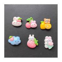 Schattige dieren fruit aardbei kers platte hars cabochons voor DIY knutselwerk telefoonhoesje haar strik centrum sleutelhanger maken