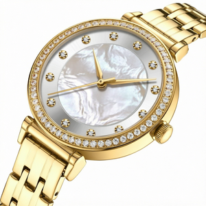 Reloj CURREN 9087 para Mujer, Cuarzo, Acero Inoxidable, Analógico, Caja con Diamantes de Lujo, Cronógrafo, Alta Calidad, 3ATM - Product Image 1