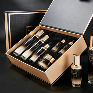 Caja de Papel Kraft con Cajón, Caja de Regalo Magnética, Cajas de <span class=keywords><strong>Embalaje</strong></span> para Set de Cuidado de la Piel y Colección de Cosméticos - Product Image 1