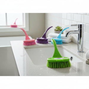 Wholesale Eco-Friendly Plastic Handheld <b>Scrub</b> <b>Brush</b> for Cleaning Bathtub and Sink with Soft Nylon Bristles Turkey - Product Image 3