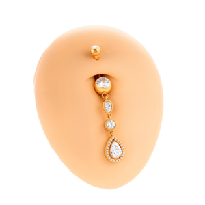 HENGSEN Best seller gioielli di moda per il <span class=keywords><strong>Piercing</strong></span> del corpo in acciaio chirurgico zircone ventre anelli con pendente a <span class=keywords><strong>farfalla</strong></span> <span class=keywords><strong>Piercing</strong></span> all'<span class=keywords><strong>ombelico</strong></span> - Product Image 2