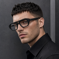 Montures de lunettes en acétate épais faites à la main avec motif personnalisé unisexe JS, adaptées à toutes les formes de visage, nouveau design, modèle de monture optique