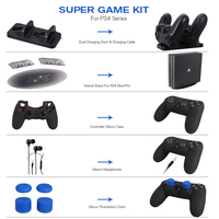 DOBE Bundles Super Gaming Kit Charging Dock Cover Stand Headphone For PS4 Game Joystick Accessoires