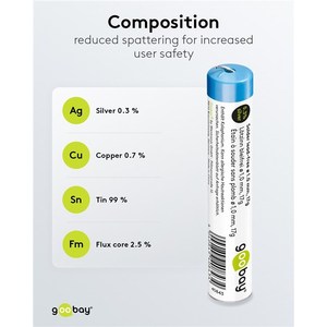 Alambre de Estaño para Soldar Goobay, 1.0 mm, 17 G, Sin Plomo, para Reparación de Electrónica - Product Image 3
