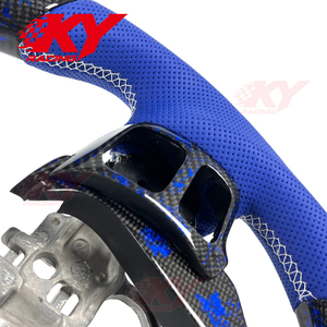 Volant sport en cuir bleu personnalisé avec fibre de carbone pour Lexus IS250 IS300 IS350 IS500 RC300 RC350 F Sport IS RC NX250 NX300 - Product Image 3