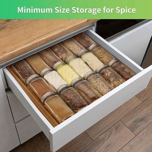 Extendable <b>Kitchen</b> <b>Storage</b> Rack Bamboo Spice Racks Drawer Organizer Bamboo Spice Rack in Drawer - Product Image 3