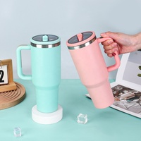 Nouveau gobelet de voyage en plein air de 40oz avec poignée et couvercles gobelets en acier inoxydable à sublimation en vrac en gros