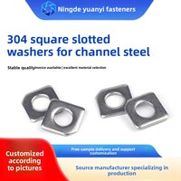 Carbon Steel Square Beveled Notched Washers M6-M24 GB853 100 HV Hardness Whitening Surface Construction Use