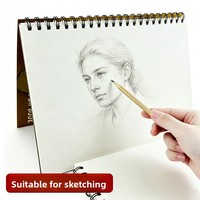 Carnet de croquis A4 à spirale pour étudiants, idéal pour le dessin rapide, la peinture, la gouache et les crayons – Beige