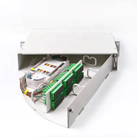 24-Port 1U Panel Patch serat putar 19 "rak ODF geser dipasang untuk manajemen kabel mudah