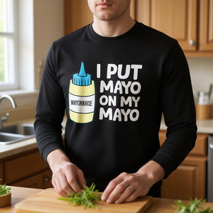 T-shirt a maniche lunghe I Put Mayo On My Mayo Mayonnaise - Product Image 3