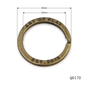 Anillo dividido de 1 pulgada de calidad antilatón, llavero de Metal, llavero con logotipo grabado personalizado, anillos para llavero de coche - Product Image 3