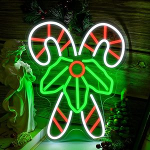 Giáng sinh kẹo LED Đèn Neon dấu hiệu USB powered trang trí tường nhà cho phòng ngủ ánh sáng ban đêm nghệ thuê-ban đêm Acrylic phòng trang trí nội thất Quà Tặng - Product Image 1