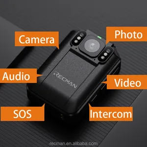 Minicâmera corpo usada cop 4k hd, versão noturna ip67 uso de força da lei à prova d' água corpo câmera