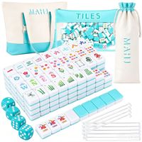 Kit de rangement tout-en-un durable et écologique pour accessoires de mahjong, lot de 3 sacs de transport pour le classement et le transport des jeux