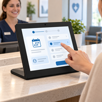 Tablette Android 10,1 pouces en forme de L pour la réception en clinique, écran tactile RK3566 avec WiFi, Bluetooth et Ethernet