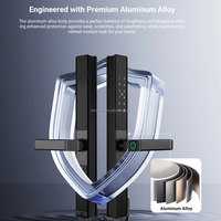 Serrures intelligentes d'extérieur pour porte d'entrée Compatible Wi-Fi Broken-Bridge Aluminium Double Porte coulissante Centre Smart Smart Home