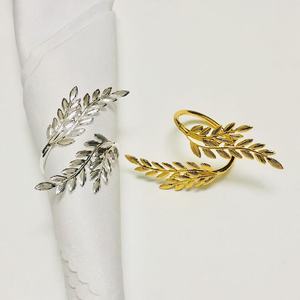 Anello per tovaglioli in ferro battuto in metallo placcato <span class=keywords><strong>oro</strong></span> <span class=keywords><strong>oro</strong></span> argento portatovagliolo matrimonio fibbia per tovagliolo - Product Image 2