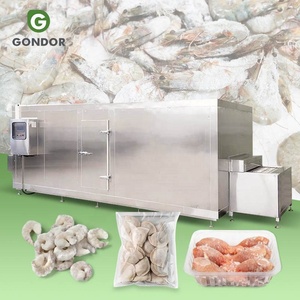 Plaque 500 kg/H Ceinture Frozen Tunne Ammoniac fluidisé Icecrem <span class=keywords><strong>Le</strong></span> <span class=keywords><strong>plus</strong></span> <span class=keywords><strong>petit</strong></span> Tunnel de refroidissement Iqf Crevettes Congélateur en spirale - Product Image 1
