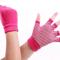Chaussettes de yoga antidérapantes pour femmes Set Silicone Dots Five Finger Toe Massage Sports Ankle Socks