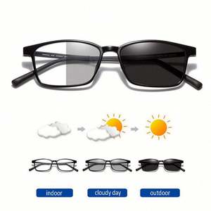Gafas de Sol Cuadradas Metálicas al por Mayor, Gafas de Computadora con Protección Anti Luz Azul y Fotocromáticas para Hombre y Mujer - Product Image 2