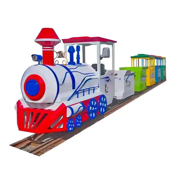 Equipo de parque de atracciones de tamaño personalizado para niños, parque infantil al aire libre, Mini tren de pista, paseos en tren turístico para la venta